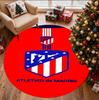 Atletico Madrid Pattern Round Rug, Indoor/Outdoor Mat, for Picnic, Gameroom, Bedroom, Office, Living Room, Home Decor Carpet, Birthday Gift
