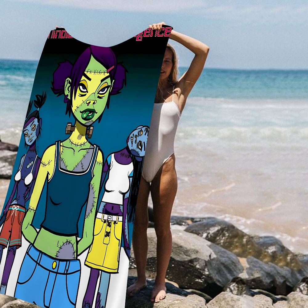Retro Mindless Self Indulgence Band MSI Beach Towel Bath Towels Microfiber Quick Dry Custom Sand Free Beach Yoga Spa Gym Pool