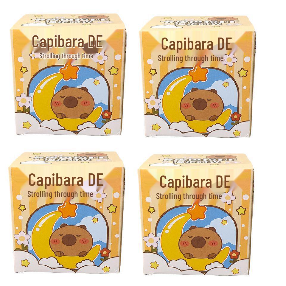 Capybara Stroll Time Blind Box Toy Figurine - Emotion Healing Desktop Ornament & Kids' Gift.
