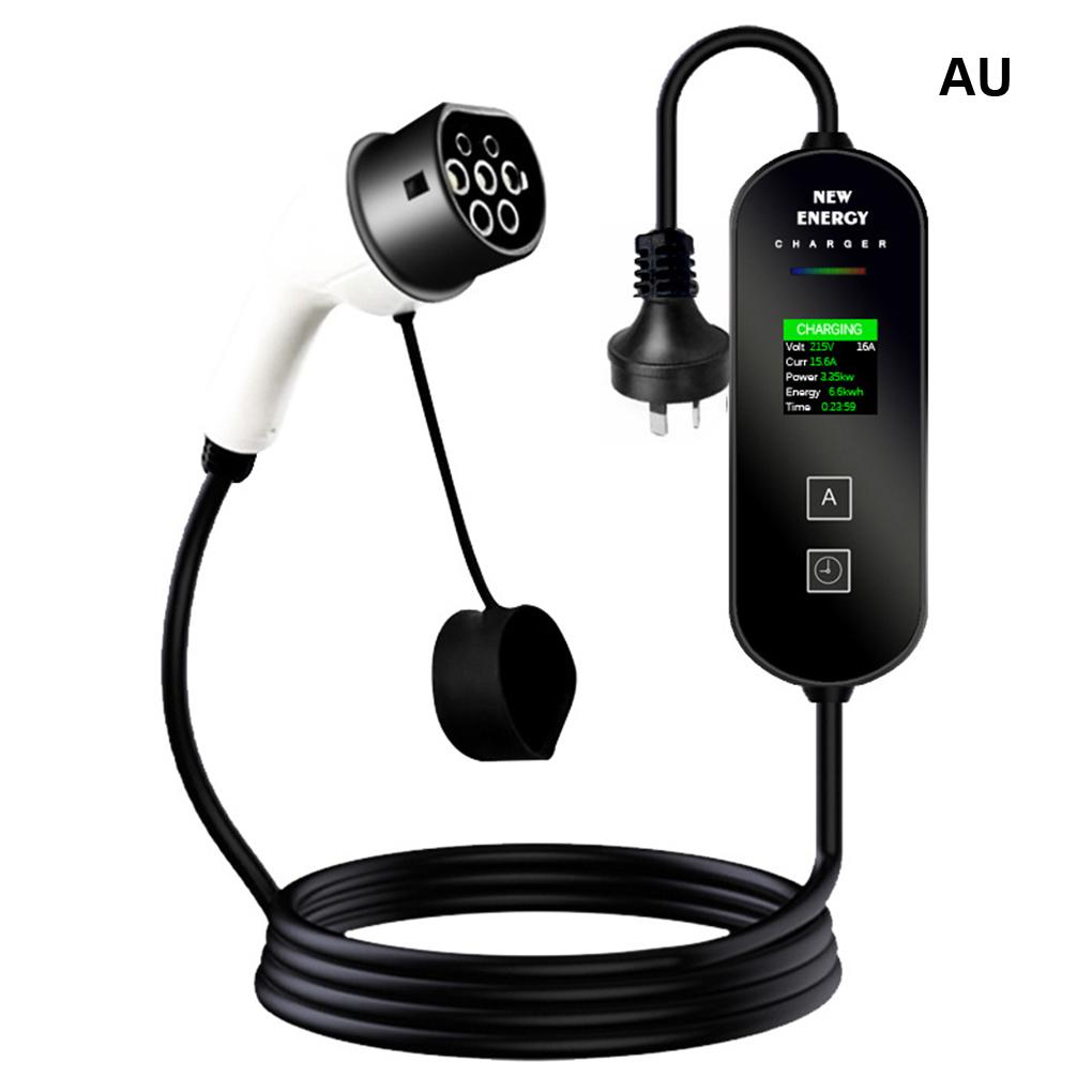 Electric Car Charger TYPE-2 Charging Cable EV Charging Station Wallbox with LED Digital Display Electric Charger 3.5KW 5M 8-16A