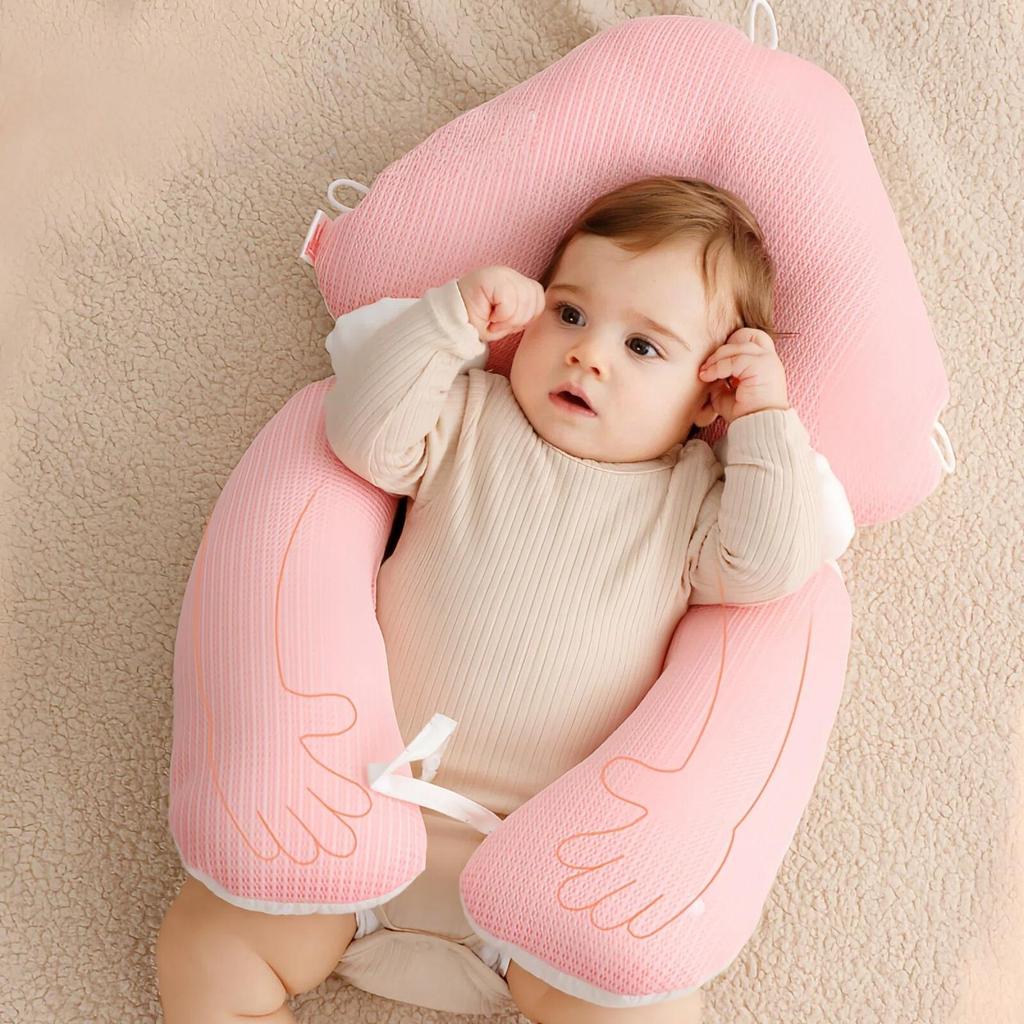 Adjustable Baby Shaping Pillow, Soothes the Baby, Corrects Head Shape, Specially Designed for Newborns, Drawstring Style, Comfort Pillow