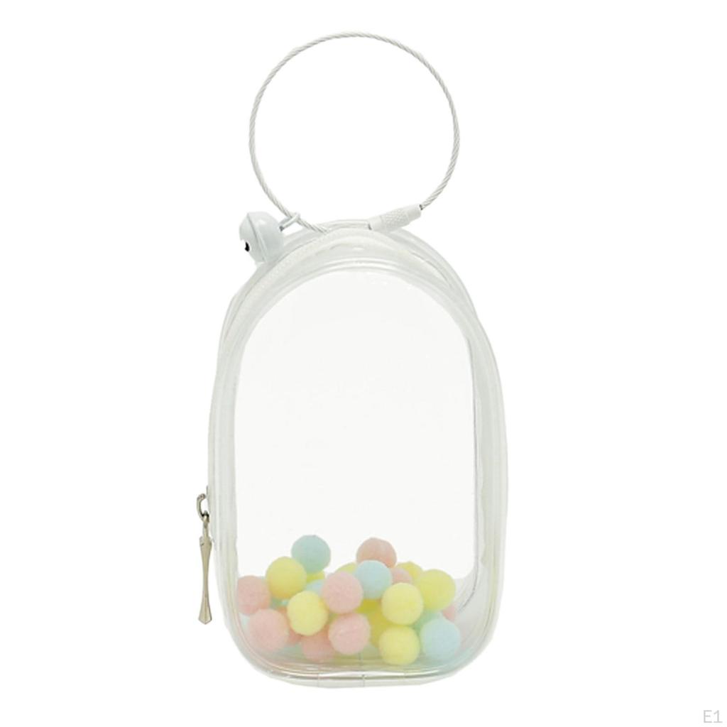 Clear Figure Display Bag Collectibles Case for Mini Figures Zipper Closure Dustproof