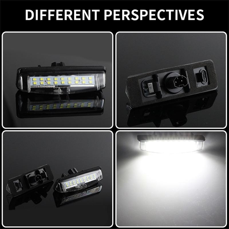 2Pcs For Mitsubishi Colt Plus Grandis 2003- Car LED License Plate Light Assembly 6000K Whit Canbus No Error Lamp Accessories