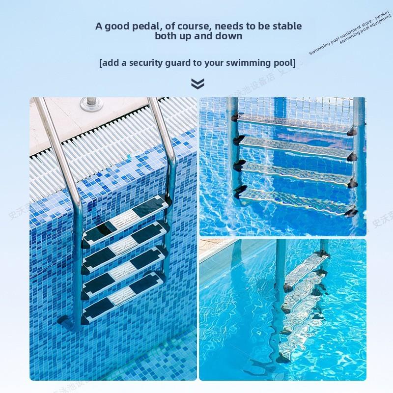 Round Pattern Pool Ladder Step Plate With Durable Stainless Steel For Water Recreation
