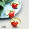 2pcs Napkin Rings Exquisite Wear-Resistant Table Decoration Napkin Clasp Household Western-Style Banquet Plate Accessories