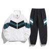 Completo Giacca da Uomo Cuciture Sottili Primavera Giacca da Uomo Larga Casual Completo 2 Pezzi