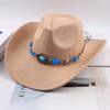Western Cowboy Style Tibetan Fashion Top Hat Autumn/Winter New Collection Deer Skin Velvet Large Edge Riding Hat
