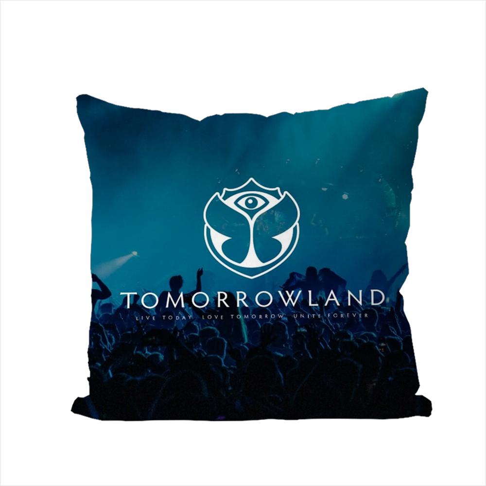 TOMORROWLAND Music Festival Pillow Case For Car Sofa Decorative Home Double-sided Print Plush Square Throw Pillow Cushion Cover