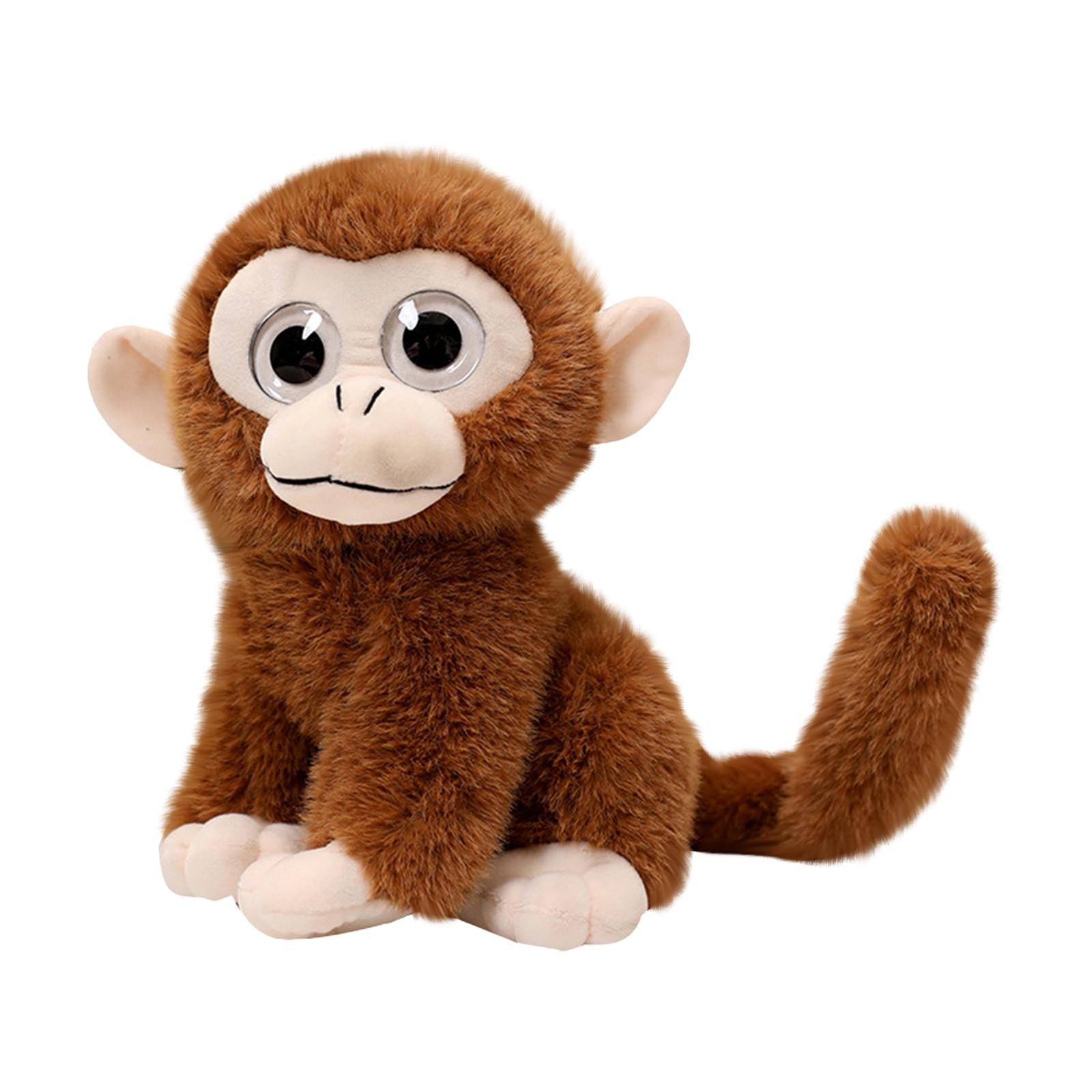 

Мягкая игрушка Monkey Eyes - Мягкая игрушка с большими блестящими глазами - Мягкая игрушка для любителей мягких игрушек S коричневый