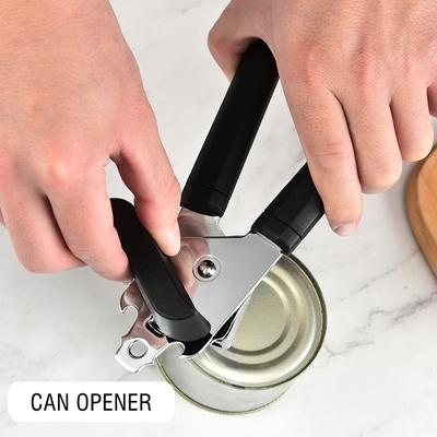 Konserve açacağı profesyonel ergonomik mutfak aracı manuel yan kesim konserve açacakları içecek şişe açacağı bıçak kutular için kapak mutfak Gadget