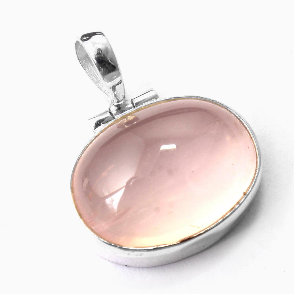 Rose Quartz Pendant, Handmade Pendant, 925 Silver Silver, Silver Jewelry, Statement Jewelry