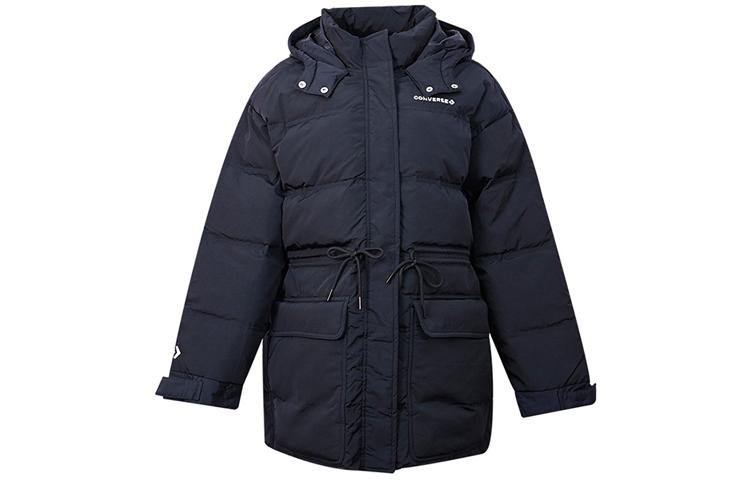 Converse Down Jackets Women s Black Hooded Moderate Other 10021994-A01 S