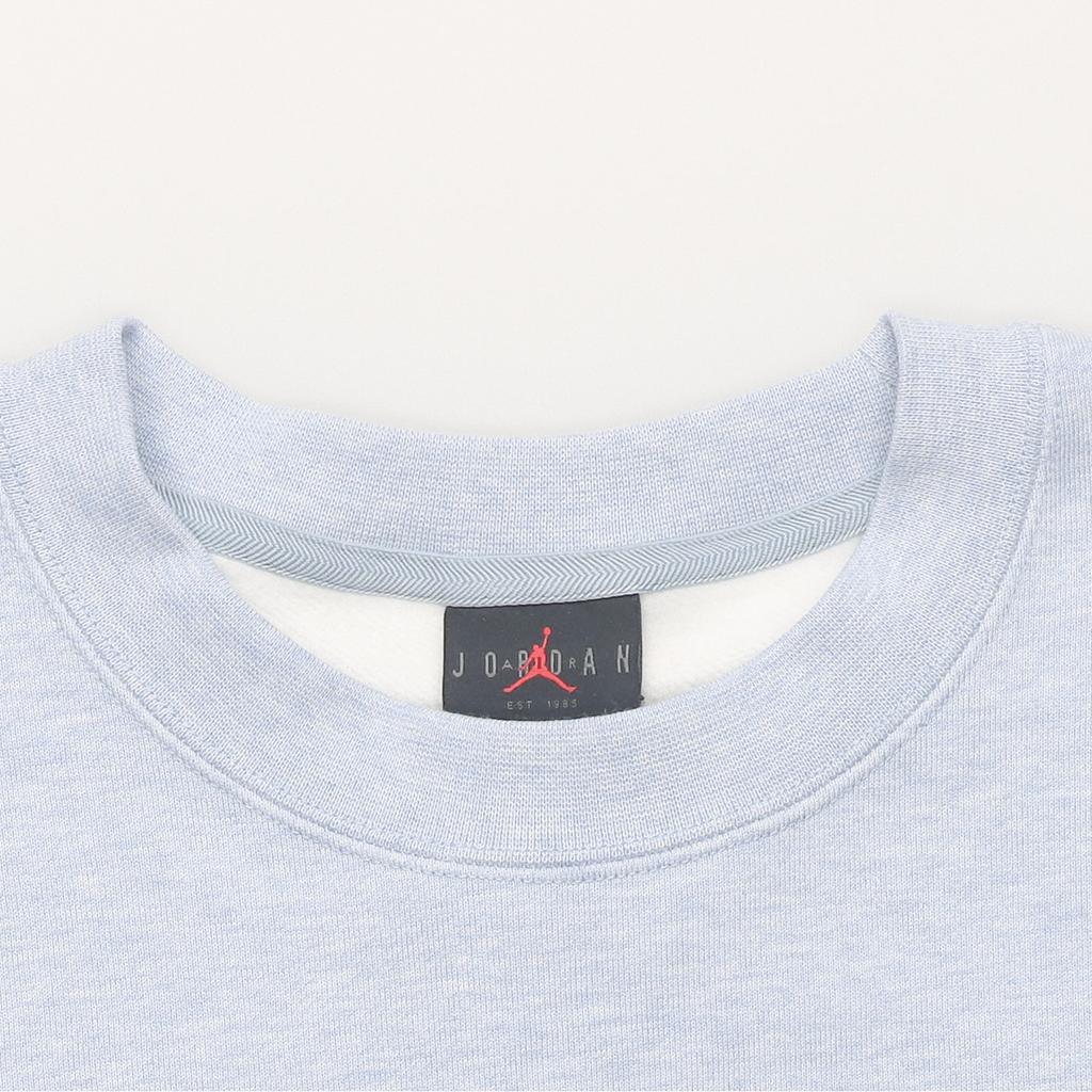 Jordan Solid Color Round Neck Casual Fleece Long Sleeve Sweatshirt Women sweatshirt Blue Gray FB5117-436