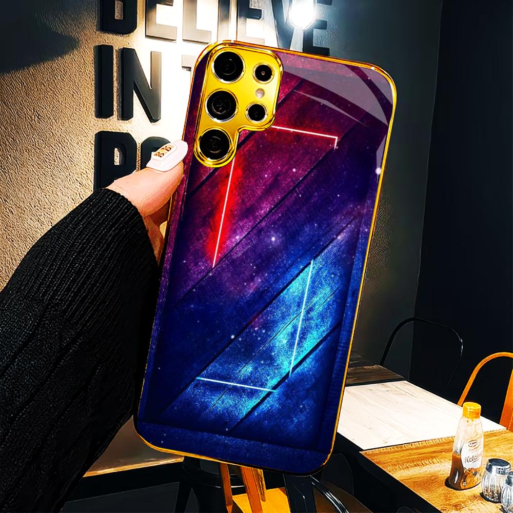 Rouge bleu tendance téléphone portable nouveau modèle Best-seller Coque de téléphone Coque de téléphone en verre pour Samsung Galaxy S26 S25 S24 S23 S22 FE, Ultra, Plus