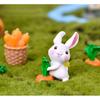 (6 Pcs Rabbit Set) Miniature Showpiece Set for Home Decor,Car Dashboard,Valentine,Living Room,Gifts Figurines,Cake Decoration Items