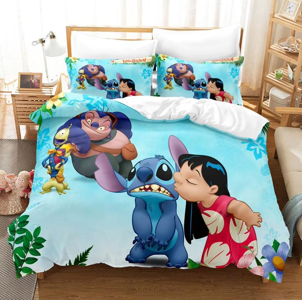 Copripiumino Cartoon Anime Matrimoniale King Size Set Biancheria da Letto Stampa Carina 3 Pezzi Biancheria da Letto Comoda per Bambini Contiene 2 Federe