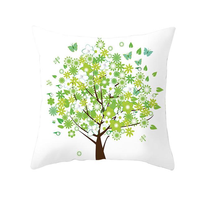 Colorful Tree Printing Decorative Pillowcase Colorful Tree Pillow Case Polyester Tree Pattern Pillow Cover Kussensloop Zt287