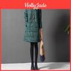 Cappotto trapuntato caldo invernale da donna, vestito pullover, manica lunga, top larghi, taglie forti per il massimo comfort e stile