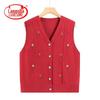Damen Mode V-Ausschnitt Strickweste Cardigan