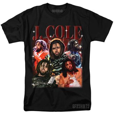 J Cole T-shirt Tour Merch 90-tal Hip-Hop Rap Vintage Stil Grafisk Design T-shirt
