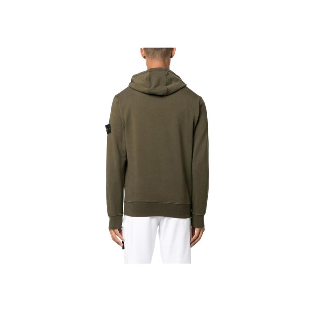 Stone Island Logo Hoodie Brown Men Tops 791564151-V0058