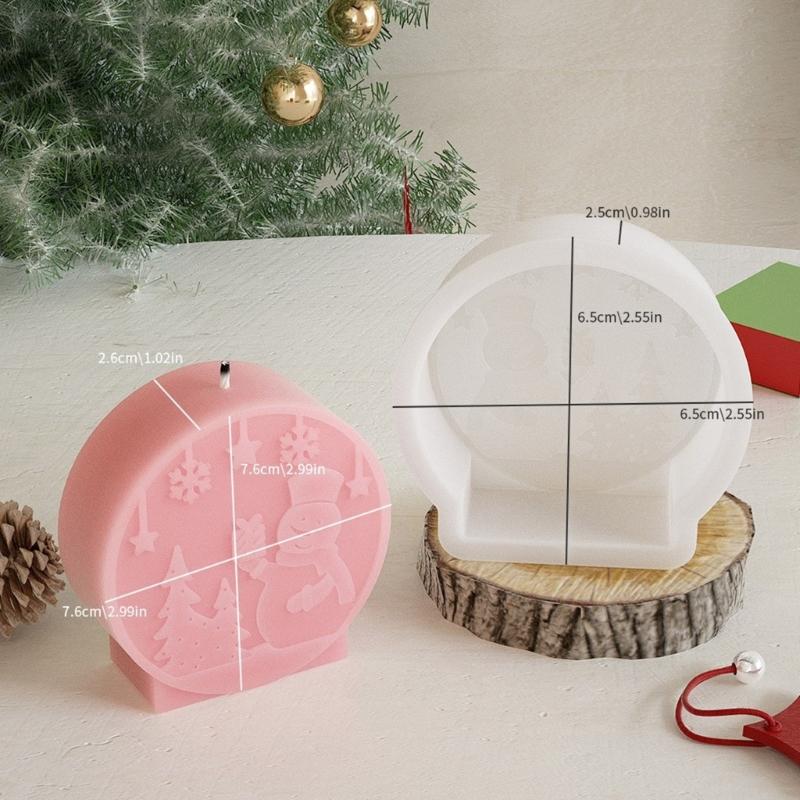 Silicone Crafting Mold Ornament Moulds Christmas Series Sculpture Moulds Figurines Molds Silicone Texture for Craft