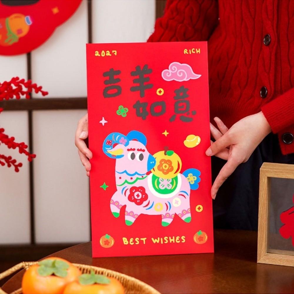 Chinese Style New Year Money Envelope Traditional Large Lucky Red Pocket Birthday Celebration