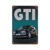 Metal Tin Poster 80s GTI Sports Classic Car Retro Metal Tin Sign Plaque Poster for Bar Club Wall Home Vintage Wall Plate Pendant