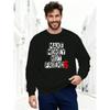 Men'S MAKE MONEY NOT FRIENDS Pattern Casual Round Neck Sweatshirt, Plus Size 100% Cotton Printed Long-Sleeve Crew Neck Pullover