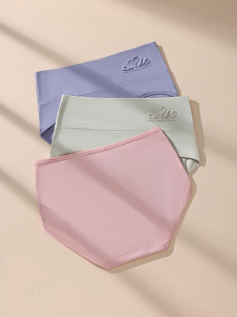 3Pcs Women Cotton Panties High Waist Underwear Breathable Briefs Plus Size M-5XL Panty Body Shaper Female Lingerie