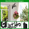 2 Pcs Hanging Plant Bracket Wall Hanging Hook 10 Inches Iron Plant Hanger Wall Plant Hanger for Garden Lantern Light Bird Feeder