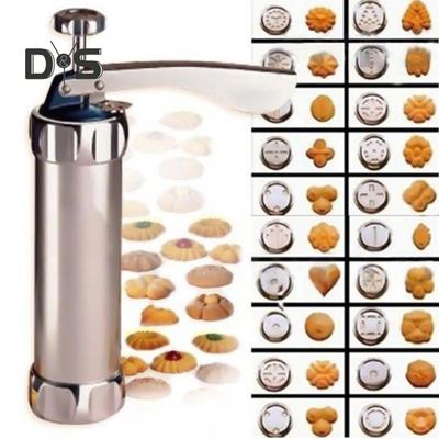 1 Set Non-stick Cookie Presse Maker Lebensmittel-grade Edelstahl Süße Gebäck Keks Maker Set Küche Zubehör