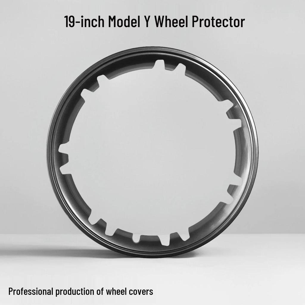 Tesla Model Y 19" Wheel Hub Protector - Anti-Scratch Decorative Edge Wrap Cover