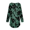 Women's  Loose Casual Flower Printed Round Neck Long Sleeved T Shirt Top Pullover Long Sleeved Sweatshirt