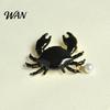 Smooth Touch Brooch Pin Bohemia Style Faux Pearl Decor Crab Shape Zinc Alloy Durable Metal with Hand-Painted Finish Coats Suits Sweaters Dresses Badge