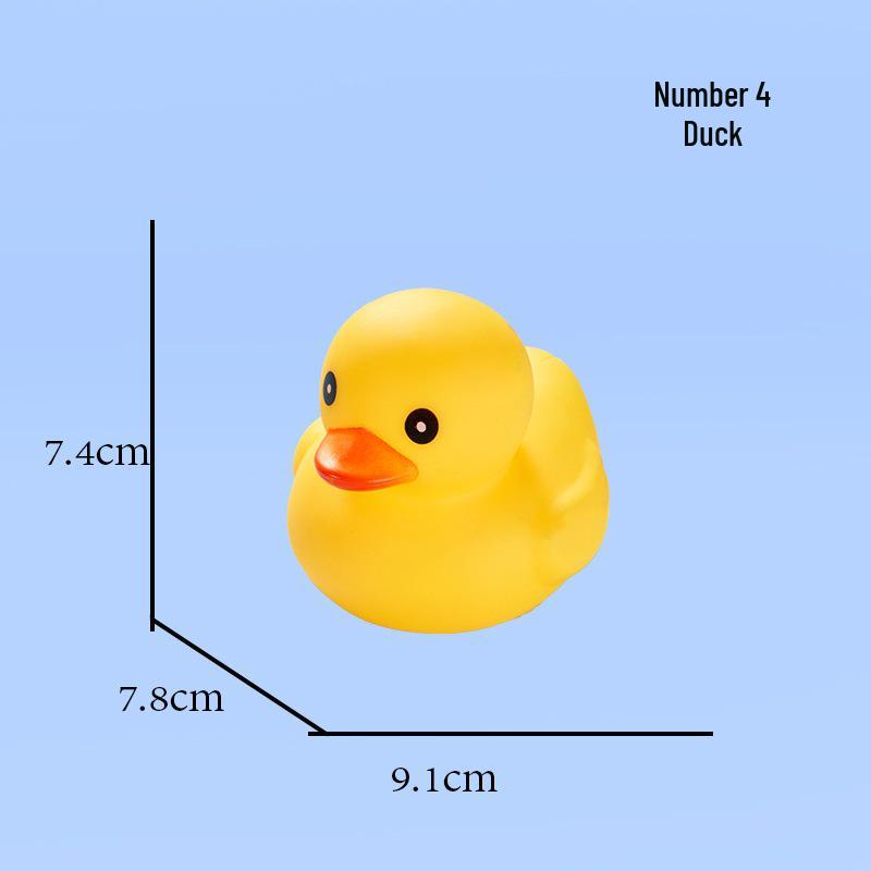 Hong Kong Edition Colorful Bath Squeak Little Yellow Duck Toy Set