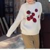 2025 Gentle Tomato New Jacquard Crew Neck Knitted Sweater Autumn and Winter Casual Loose Soft Waxy Top Tide