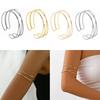 Geometric Pattern Cross Bracelet Women Fashion Upper Cuff Bracelet Open Arm Bangles  Party Wear