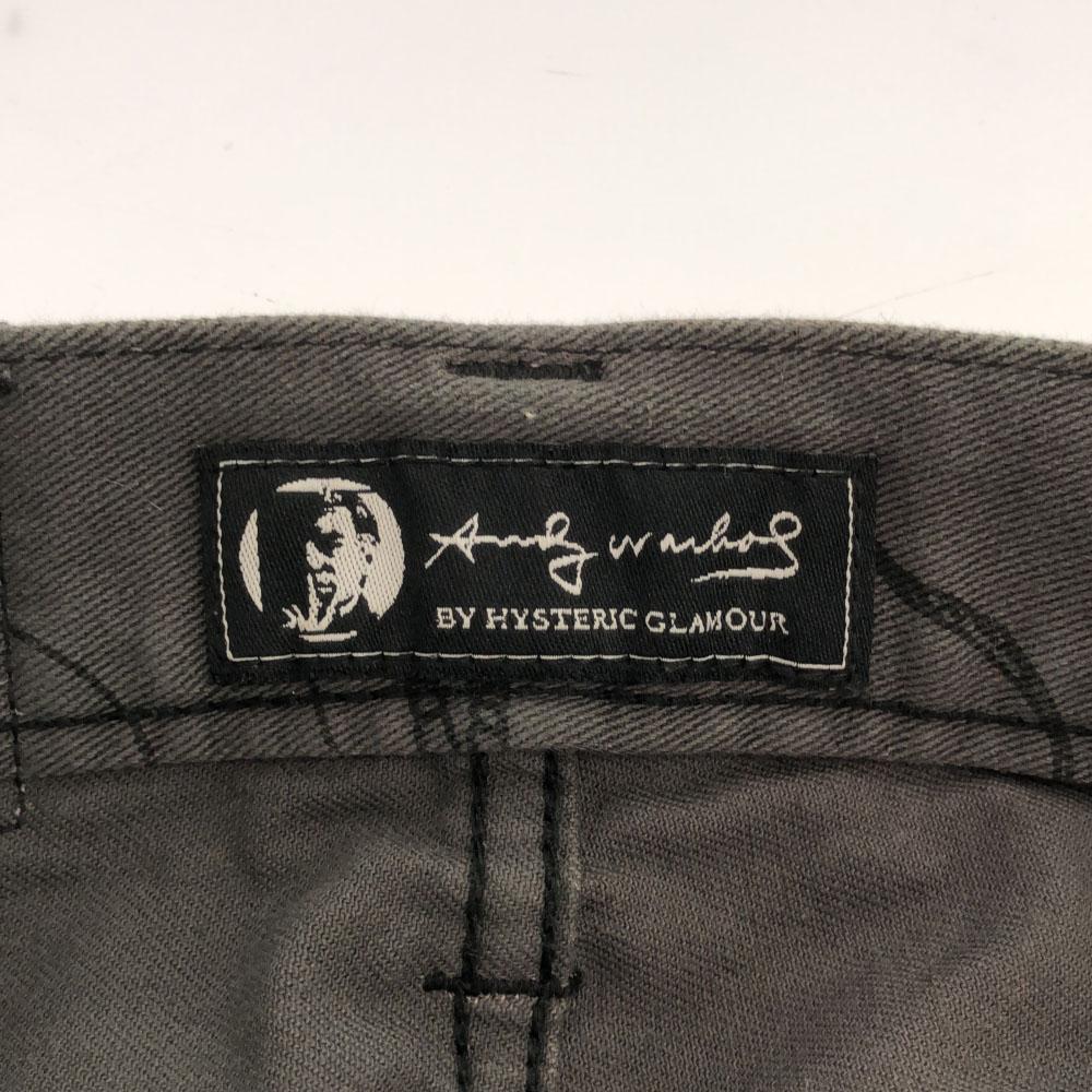 ANDY WARHOL BY HYSTERIC GLAMOUR Made In Japan Skull Pattern Slim Pants Women Used