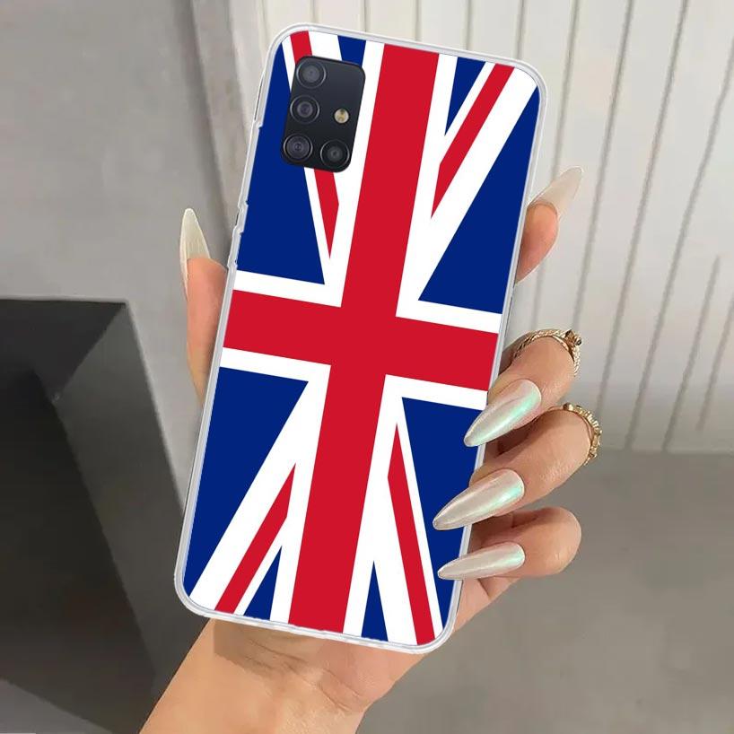 Union Jack England UK Flag Phone Case for Samsung Galaxy A52 A32 A22 A12 A02S A50S A30S A10S Note 20 Ultra 10 Plus S10 A31 A20 A