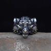 Trendy Cool Wolf Head Ring for Men and Women, Retro Exaggerated Dark Hip-hop Open Ring