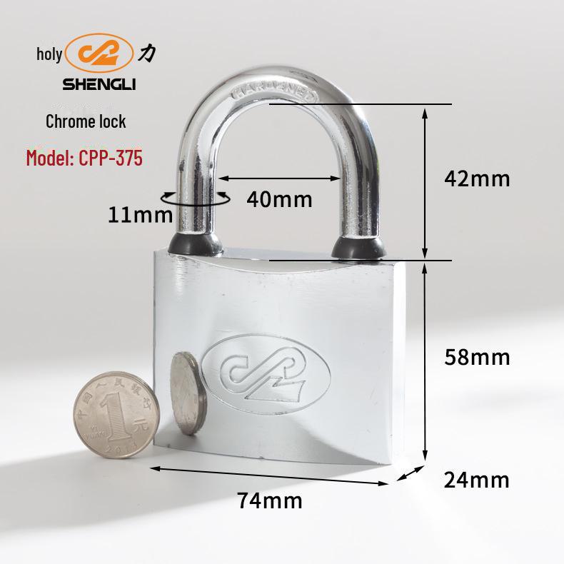 

Водонепроникний хромований навісний замок Shengli з мідним сердечником