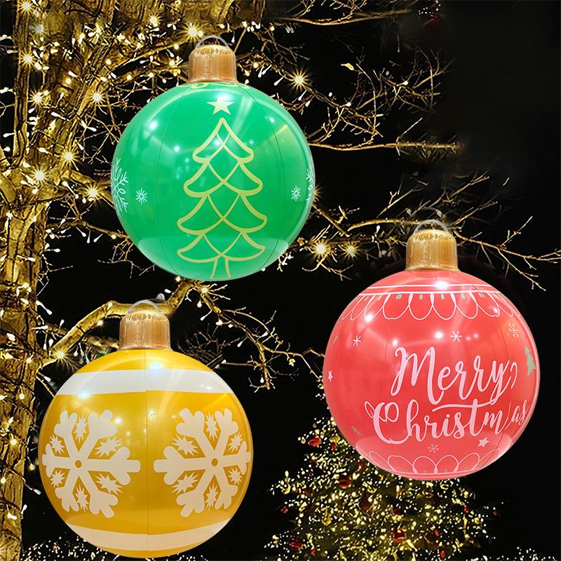 Inflatable Outdoor Christmas Ball Lantern for Courtyard Decoration