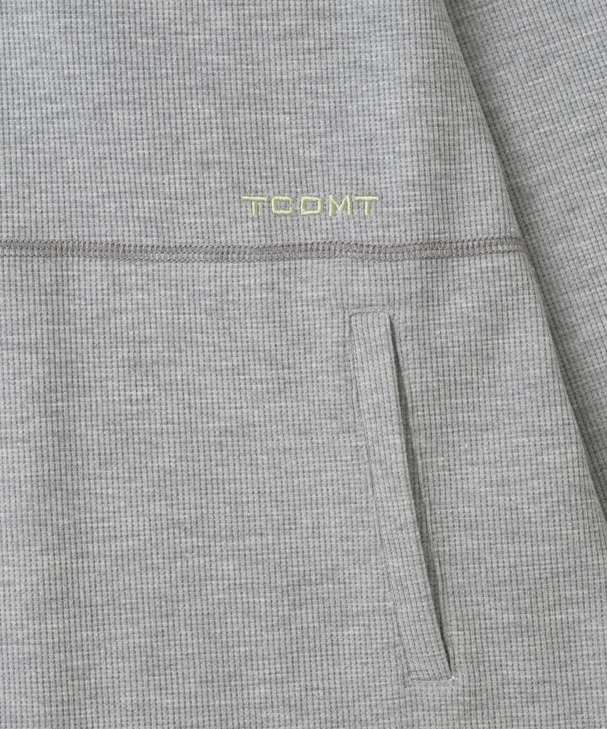 THE COLDEST MOMENT Tcm Stitch Cross Hooded Long Sleeve (Melange Gray)