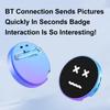 Insignă Electronică Dinamică Smart Bluetooth Insignă Anime Ecran Digital de Afișare Modă E-Insignă, Cadou Afișare Text Videoclipuri Scurte