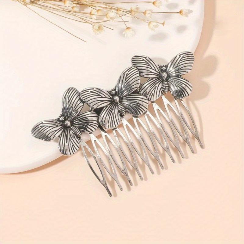 2PCS Women Hair Comb Metal Butterfly Bridal Hair Pins Clips Ornaments Fashion Jewelry Wedding Hair Accessories Headdress Wholesale