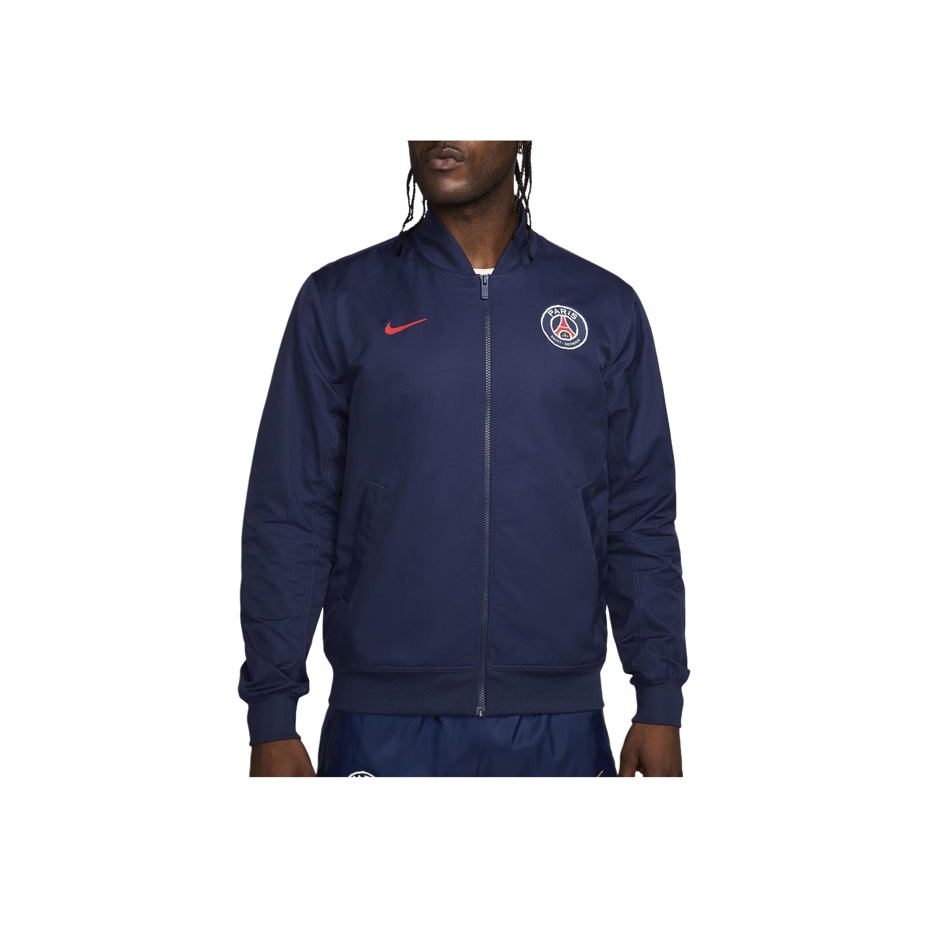 

Nike Paris Saint-Germain FW24 Fashion Logo Football Woven Unlined Pilot Jacket Men jackets Navy-Blue FQ3154-410 L