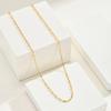 Dainty Paperclip Chain Necklace Stainless Steel 2mm Thin Rectangle Link Non Tarnish Jewelry for Women