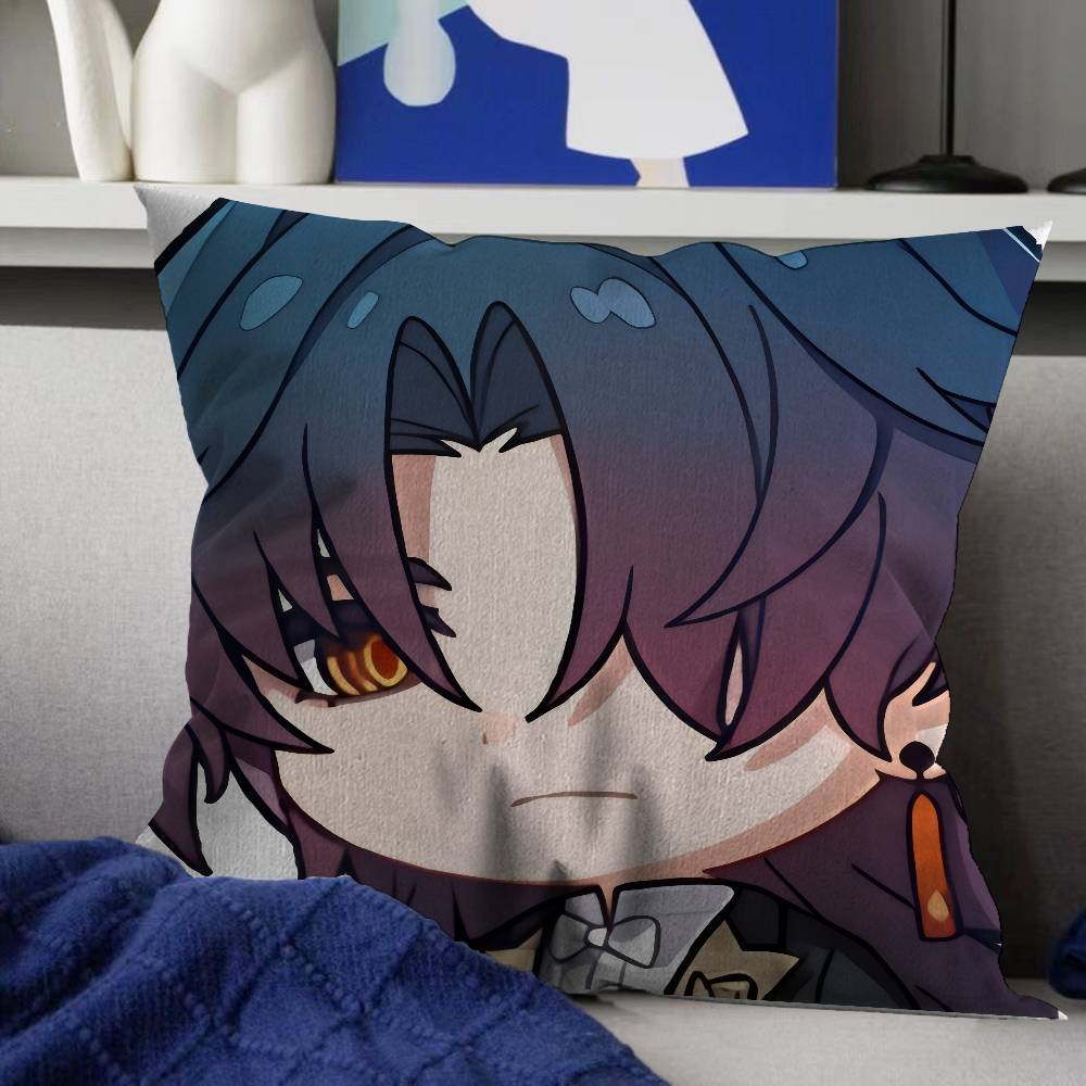 Honkai Star Rail Character Blade Cushion Cover Polyester Sofa Cushions Decorative Throw Pillows Home Decoration Pillowcover
