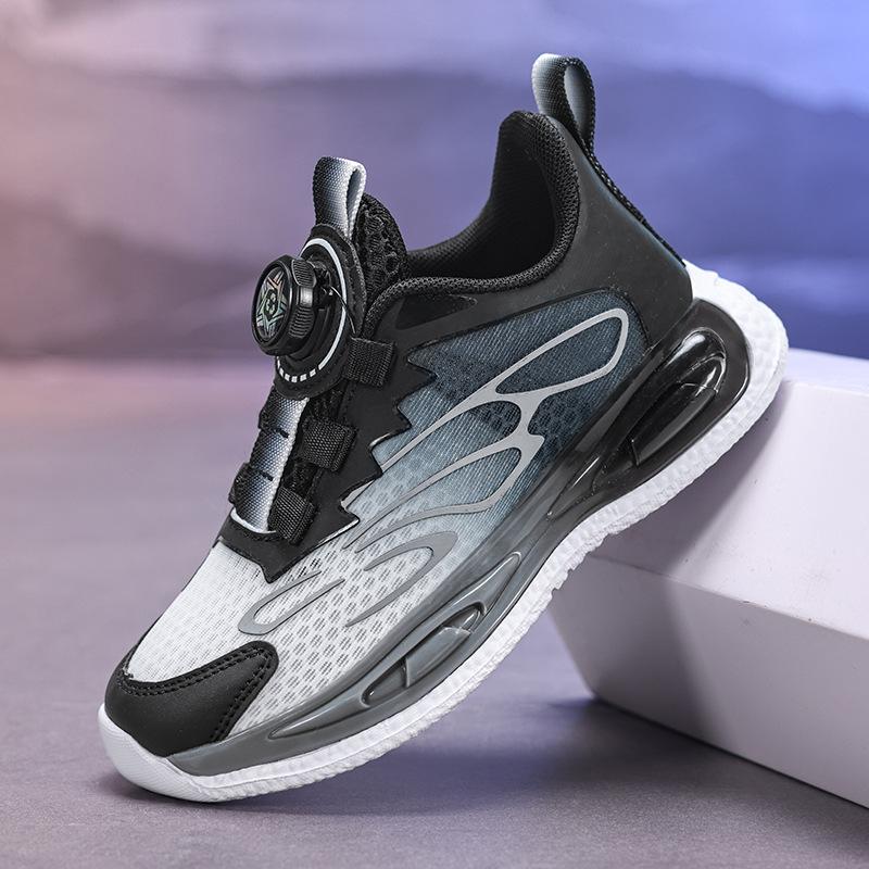 Boys' Sports Shoes 2025 Summer New Single-mesh Hollow Primary School Children's Shoes Boys Soft-soled Breathable Running Shoes